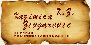 Kazimira Zivgarević vizit kartica